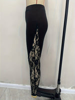 Load image into Gallery viewer, Lace Panel High Waist Shapewear Leggings Plus Size N6F232