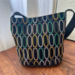 Load image into Gallery viewer, Cotton Handmade Embroidered Easter Egg Bucket Bag N6F124