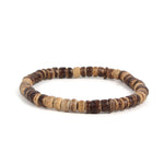 Load image into Gallery viewer, Natural Coconut Shell Beaded Bracelet S5P605