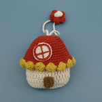 Load image into Gallery viewer, Hand Crochet House AirPods Case Colorful Yarn Pouch N6G079