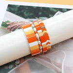 Load image into Gallery viewer, Bohemian Enamel Pearl  Alloy Stove Fired Cuff S5P209
