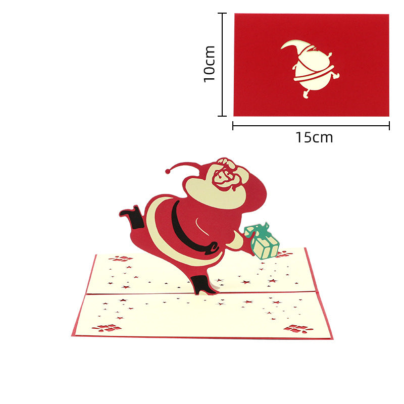3D Santa Claus Christmas Greeting Card N6K301