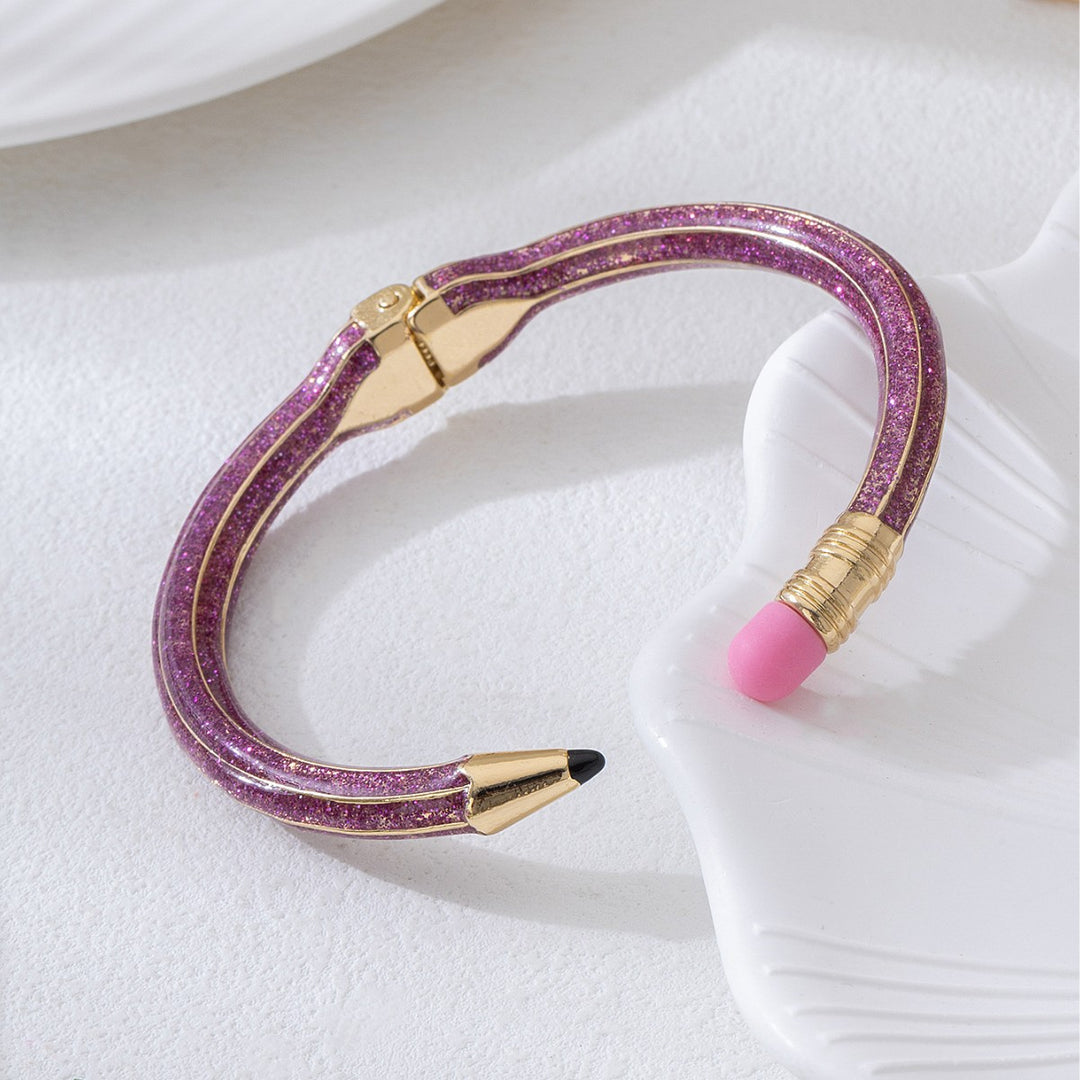 Colorful Pencil Shape Bangle Spring Open Cuff N6F265