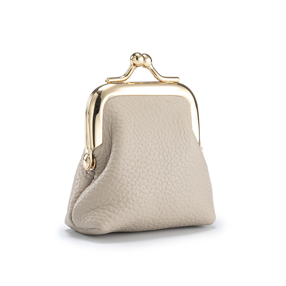 Women's Top-Grain Leather Mini Jewelry Coin Purse N6J225