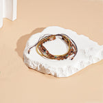 Load image into Gallery viewer, Multi Layered Agate Beaded Stretch Bracelet Glass S5P180