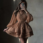 Load image into Gallery viewer, French A-line Shirt Dress Women N6C210