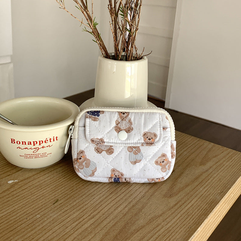 Floral Quilted Cotton Multi-Purpose Pouch N6J274