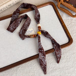 Load image into Gallery viewer, Vintage Paisley Polka Dot Beaded Scarf Necklace N6G237