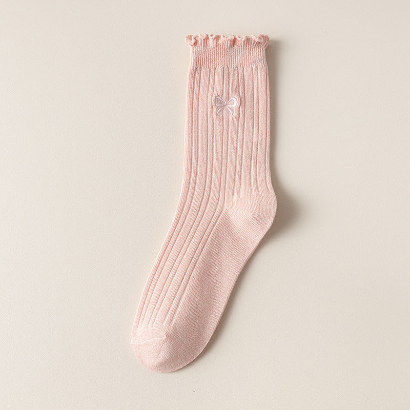 Ruffle Trim Slouch Socks Women N6C155