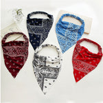 Load image into Gallery viewer, Vintage Amoeba Print Stretch Triangle Hair Scarf  N6H132
