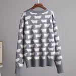 Load image into Gallery viewer, Alpaca Print Crew Knit Set In Mid Weight N5Z413
