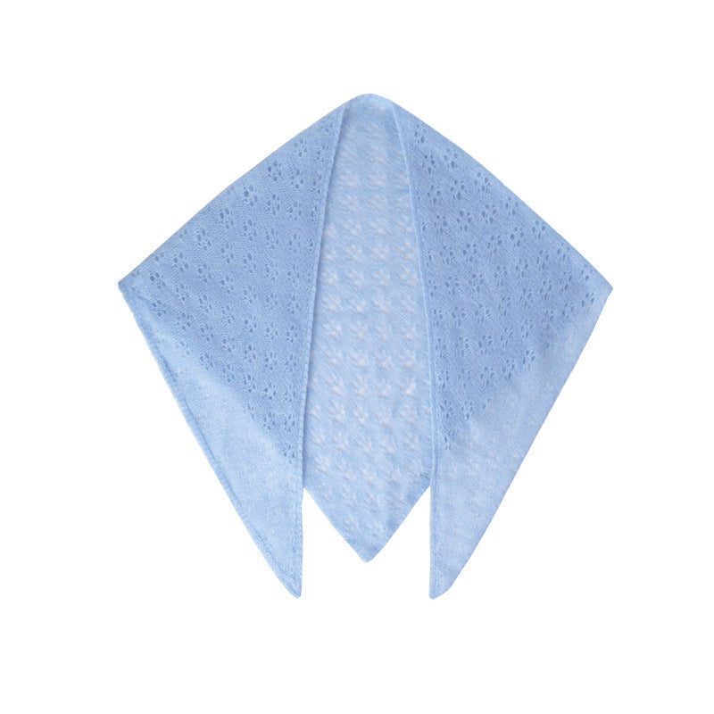 Openwork Wool Triangle Scarf  M5A098