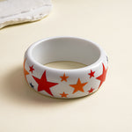Load image into Gallery viewer, Womens Marbled Star Print Resin Bracelet N6K142