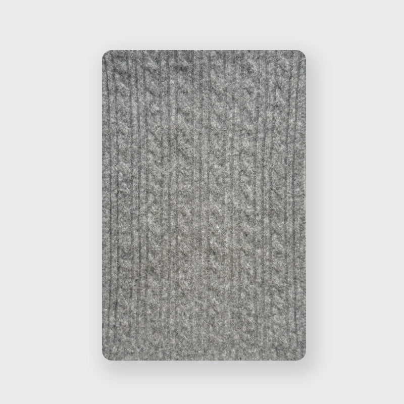 Cable Knit Jacquard Blend Scarf  M5A094