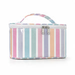 Load image into Gallery viewer, Women's Waterproof Color Block Striped PVC Cosmetic Bag N6J242