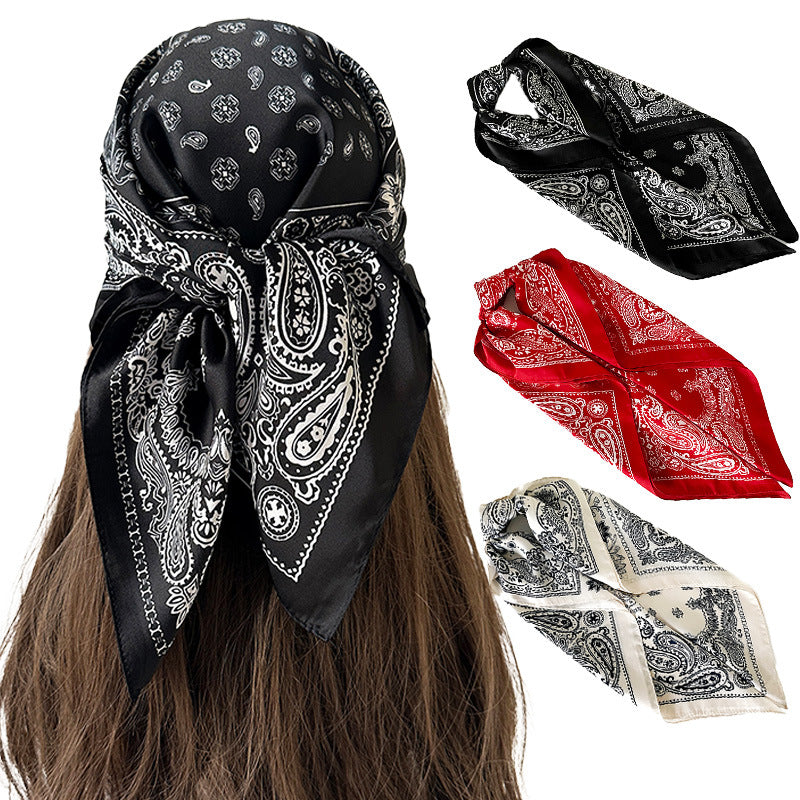 Paisley Satin Scarf 70cm Head Wrap Square N6G224