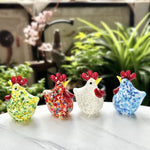 Load image into Gallery viewer, Handmade Liuli Chubby Rooster Figurine Cute Animal  N6G016