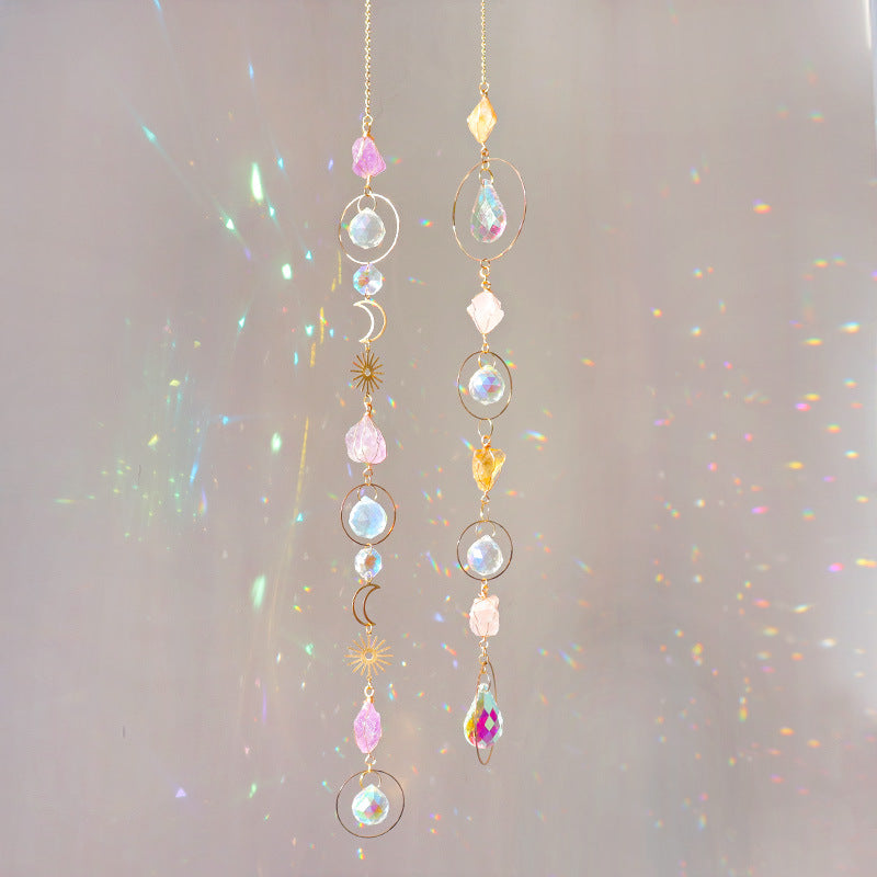 Prosperity Amethyst Citrine Sun Catcher Hanging Decor N6F297
