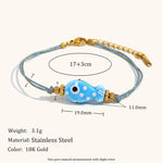 Load image into Gallery viewer, Braided Fish Charm Chain Steel 18K Plated S5P115
