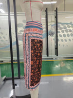 Load image into Gallery viewer, Vintage Print High Waist A-Line Midi Skirt Slit N6F241
