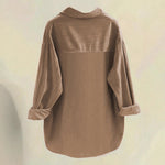 Load image into Gallery viewer, CordBlend Relax Shirt MidHeavy Olive Khaki N5A155
