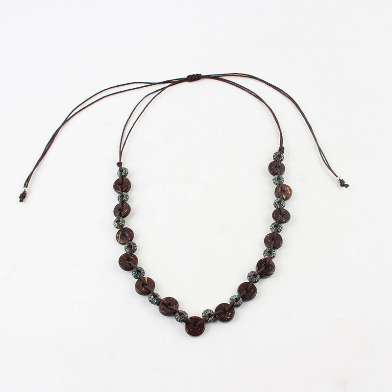 Acrylic Coconut Shell Style Necklace S5P609