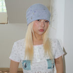 Load image into Gallery viewer, Women's Wool Rabbit Fur Blend Printed Slouchy Beanie N6J125