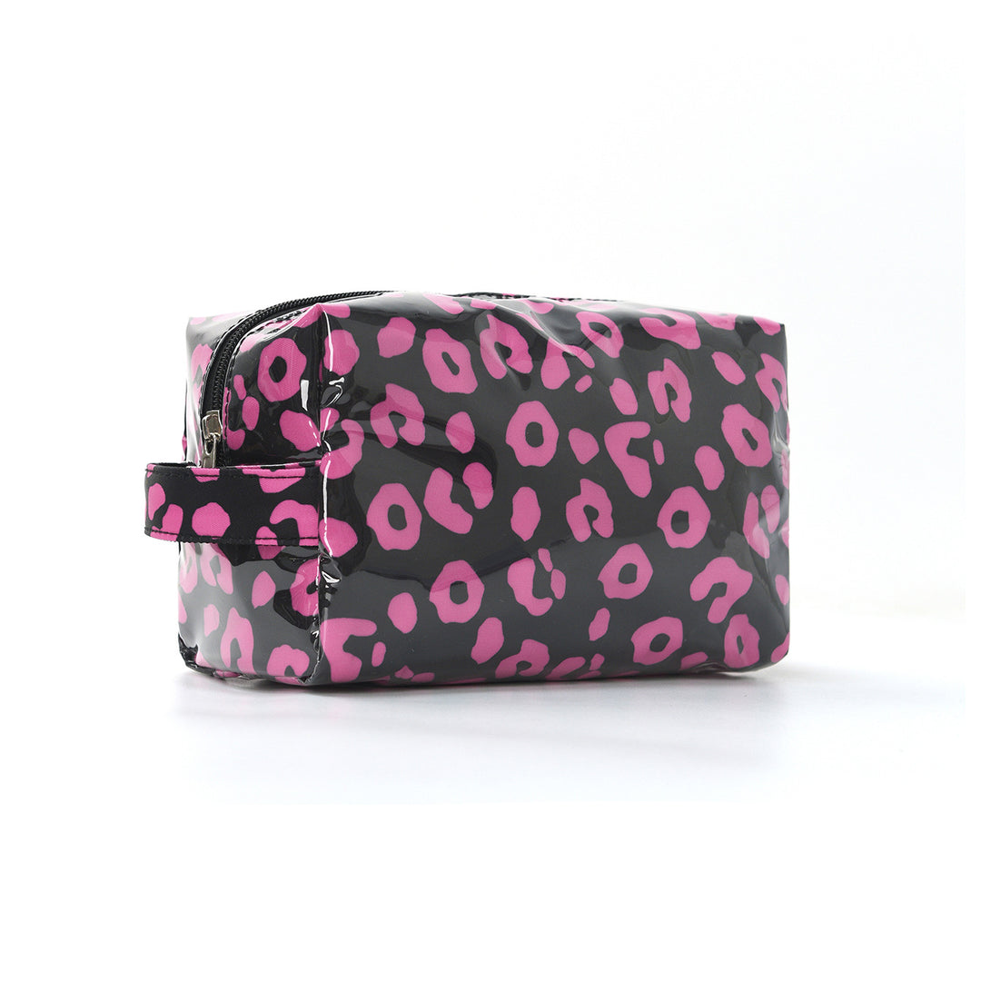 Unisex Waterproof Leopard Print PVC Cosmetic Bag N6J250