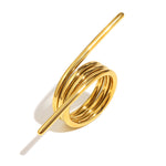 Load image into Gallery viewer, Line Design Ring Steel 18K Gold S5P022
