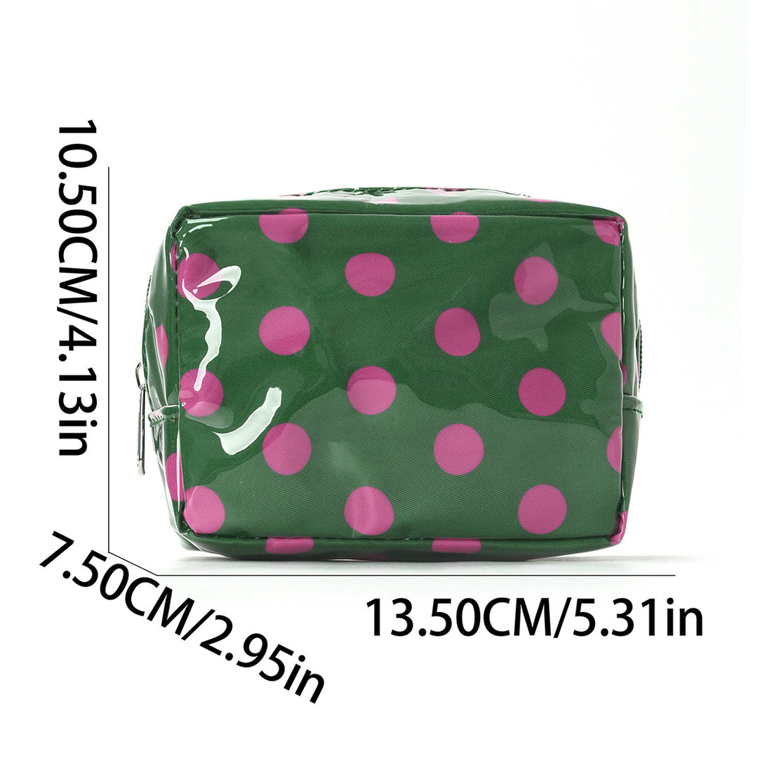 Unisex Glossy Color-Block PVC Mini Pouch N6J244
