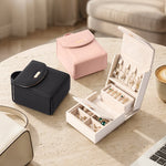 Load image into Gallery viewer, Portable PU Leather Jewelry Box Travel Organizer Case N6G105