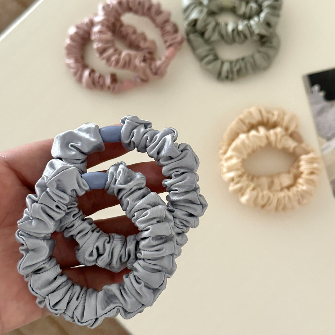Satin Scrunchie Low Saturation Elegant Hair Tie N6F127