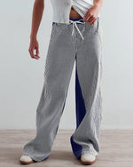 Load image into Gallery viewer, Contrast Wide Leg Jean Mid-Weight Year Round Drape N5Z239
