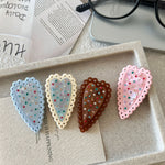 Load image into Gallery viewer, Heart Crystal Polka Dot Hair Clip N6F061