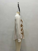 Load image into Gallery viewer, Vintage Floral Print Lapel Shacket Women Relaxed Fit N6G178