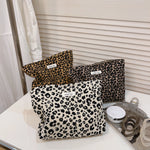 Load image into Gallery viewer, Vintage Leopard Print Canvas Makeup Bag Zipper Pouch N6F105