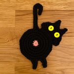 Load image into Gallery viewer, Knitted Cat Butt Coaster Handmade Cotton Mat N6G108