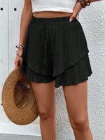 Load image into Gallery viewer, Double Layer High Waist Drawstring Shorts N6F216