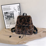 Load image into Gallery viewer, Women's Plush Leopard Print Backpack N6J184