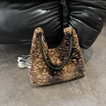 Load image into Gallery viewer, Women's Plush Large Tote Shoulder Bag N6J178
