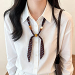 Load image into Gallery viewer, Vintage Paisley Polka Dot Beaded Scarf Necklace N6G237