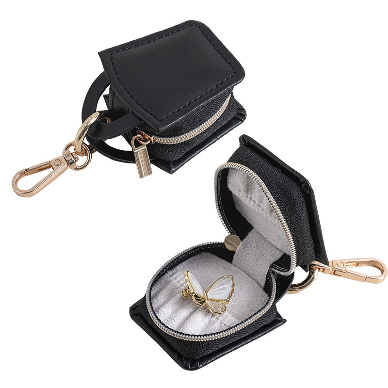 Compact PU Travel Jewelry Organizer Hanging Hook S5P400