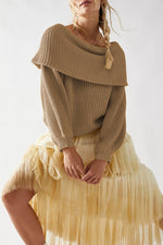 Load image into Gallery viewer, Boat Neck Knit Sweater  In Heavyweight N5Z393
