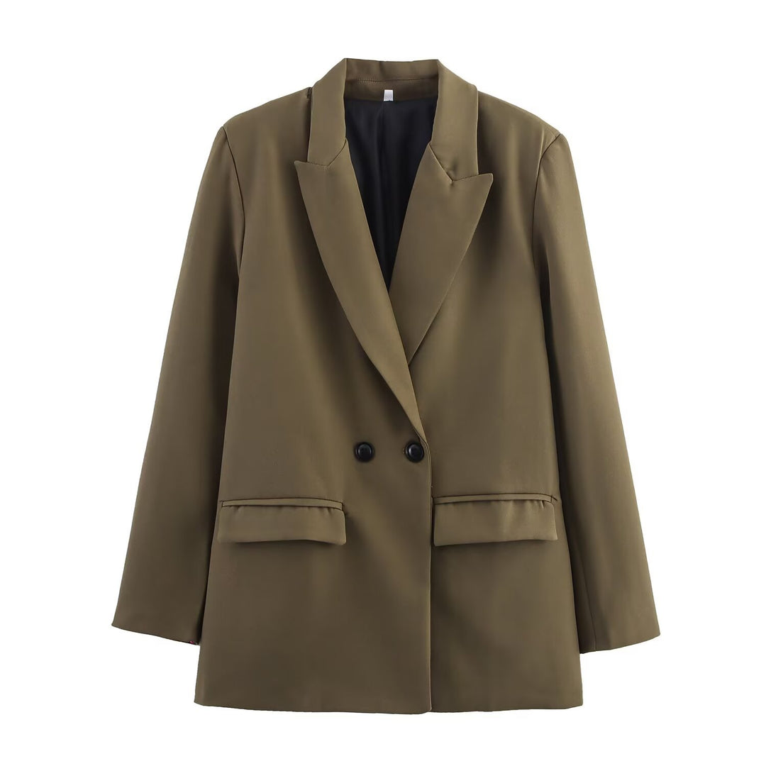 Double Breasted Blazer Women Multiple Colors N5A414