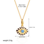 Load image into Gallery viewer, Crystal Pendant Steel Gold Color Drip Enamel S5P239
