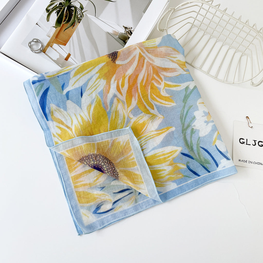 Pure Cotton Square Scarf Women Head Scarf 55cm N6H116
