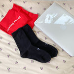 Load image into Gallery viewer, Bow Ruffle Mid Calf Socks Women N6C175