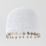 Load image into Gallery viewer, Hand Crochet Shell Pendant Cotton Cap Women N6G213