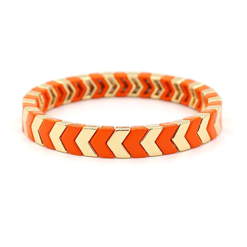 Arrow Beads Bracelet Tribal Enamel Elastic Adjustable S5P049