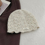 Load image into Gallery viewer, 100% Wool Crochet Lace Hollow Knit Beanie Women N6H219